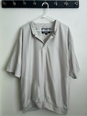 ixspa Men's Light Gray Lightweight Shirt Jacket